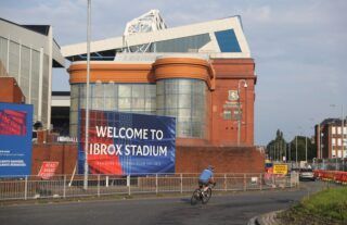 View of Ibrox ahead of clash with St. Johnstone