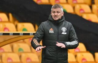 Ole Gunnar Solskjaer on the sidelines for Man United amid speculation over a move for Varane