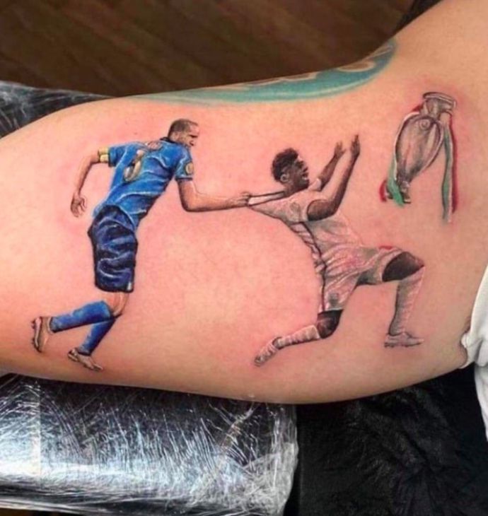 Italy fan's tattoo