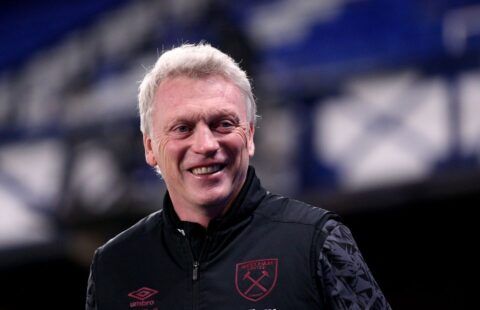 West Ham manager David Moyes smiling