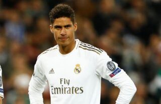 Raphael Varane in action for Real Madrid amid speculation over a move to Man United