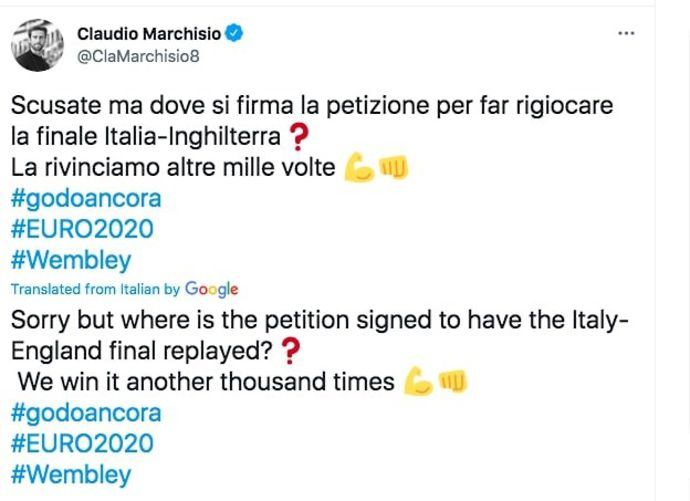 Claudio Marchisio tweet