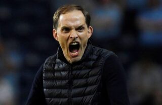 Thomas Tuchel on the sidelines for Chelsea amid speculation over a move for Erling Haaland