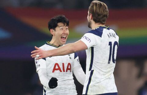 Son Heung-min and Harry Kane in action for Tottenham