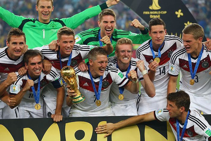 Germany celebrate winning the 2014 World Cup