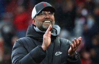 Jurgen Klopp applauds Liverpool fans amid speculation over a move for Chiesa