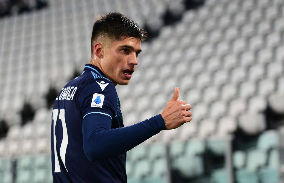 Everton target Joaquin Correa giving the thumbs-up