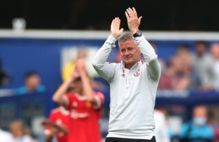 Man United manager Ole Gunnar Solskjaer claps supporters