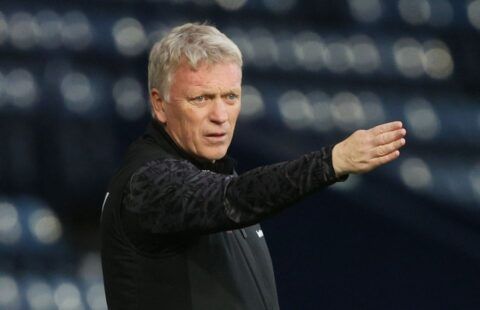 West Ham manager David Moyes giving directions