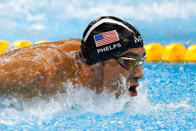 Michael Phelps taking part in the Olympic Games in Rio 2016.