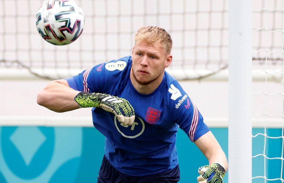Aaron Ramsdale in training for England amid speculation over a move to Arsenal