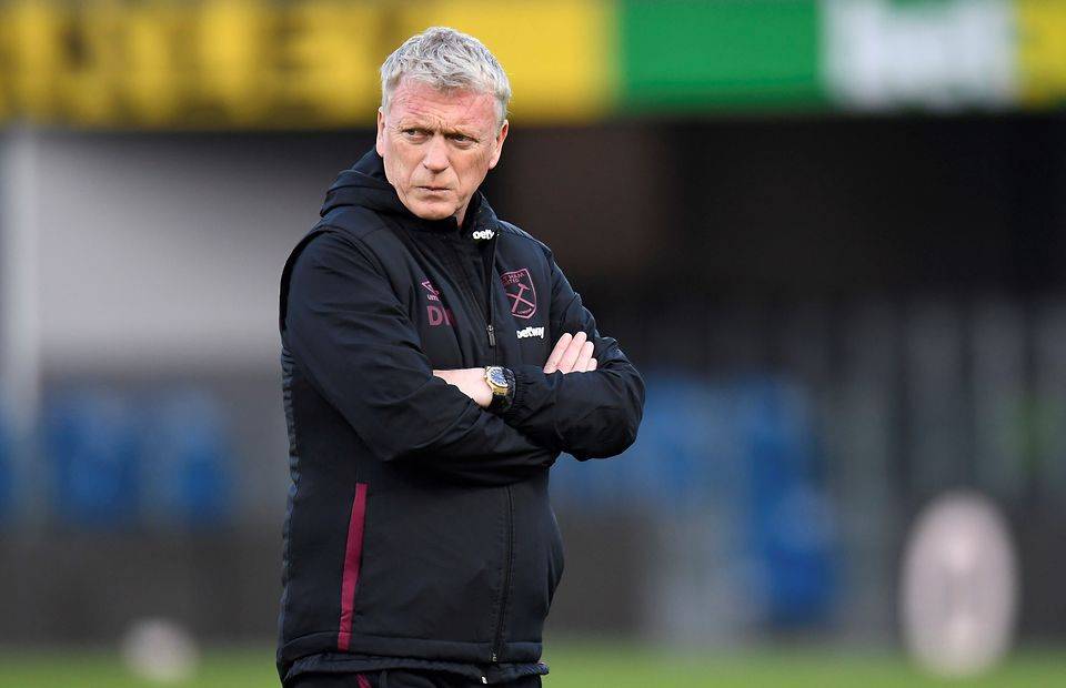 West Ham manager David Moyes looking stern
