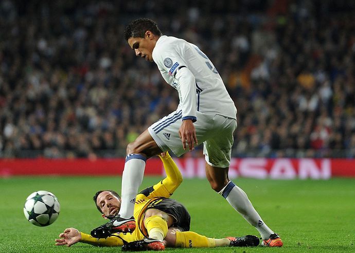 Raphael Varane in action for Real Madrid vs Dortmund