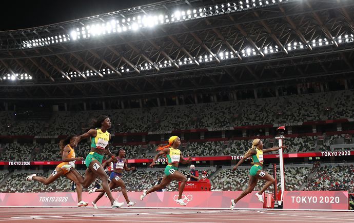Elaine Thompson-Herah beat Shelly-Ann Fraser Pryce to win women's 100m gold at the Tokyo 2020 Olympic Games