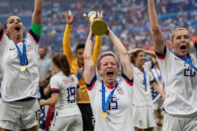 The US women's football team have won a record four World Cups and four Olympic titles