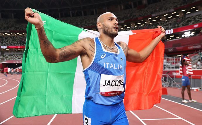 Marcell Jacobs won the 100m title at the 2020 Olympics