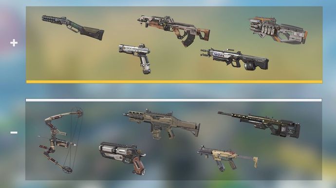Weapons have been added and removed as part of the fully kitted rotation in Apex Legends Season 10.