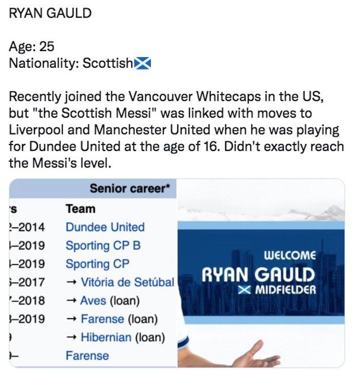 Ryan Gauld wasn't the next Lionel Messi