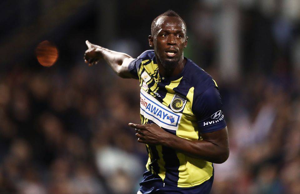 Olympics legend Usain Bolt scored twice on his first start for Central Coast Mariners in October 2018.