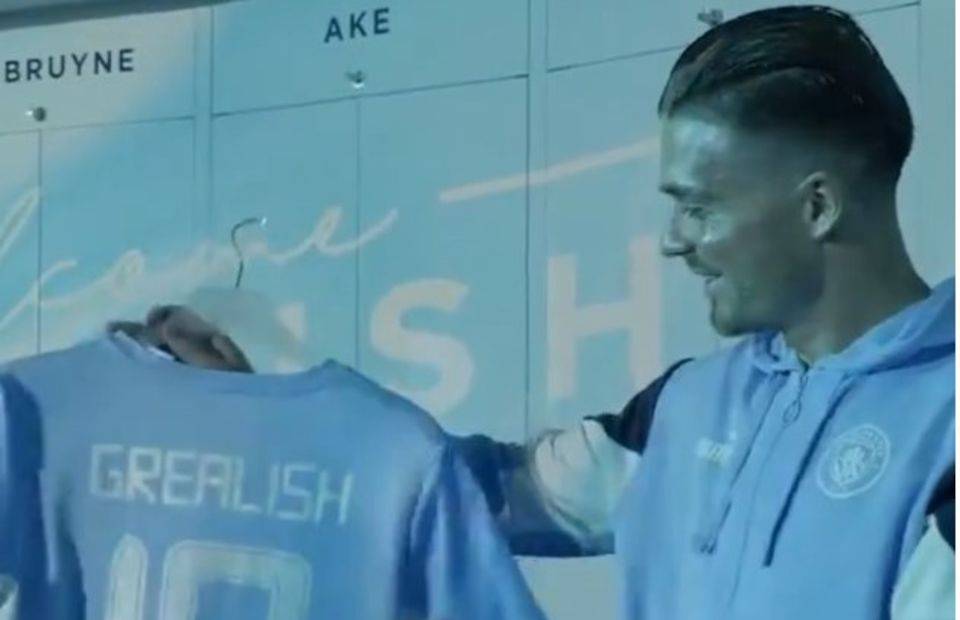 Jack Grealish was stunned when seeing his shirt for the first time - Credit: ManCity.com