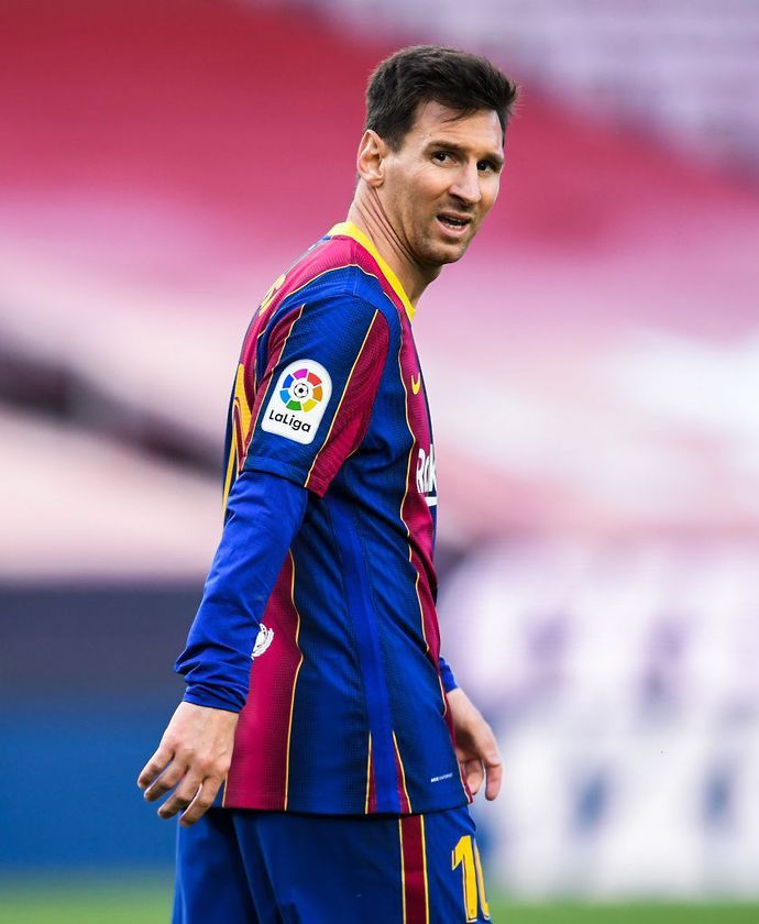 Lionel Messi in action for Barcelona