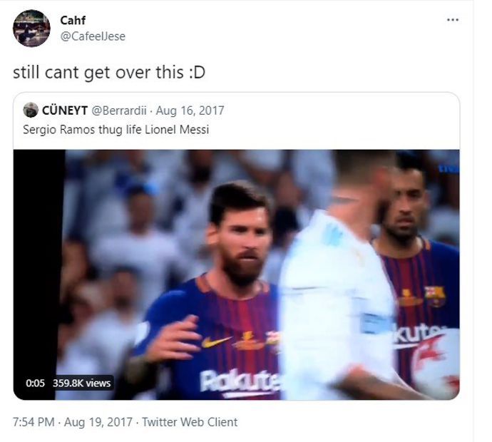 Lionel Messi swore at Sergio Ramos during the 2-1 defeat at Real Madrid in August 2017