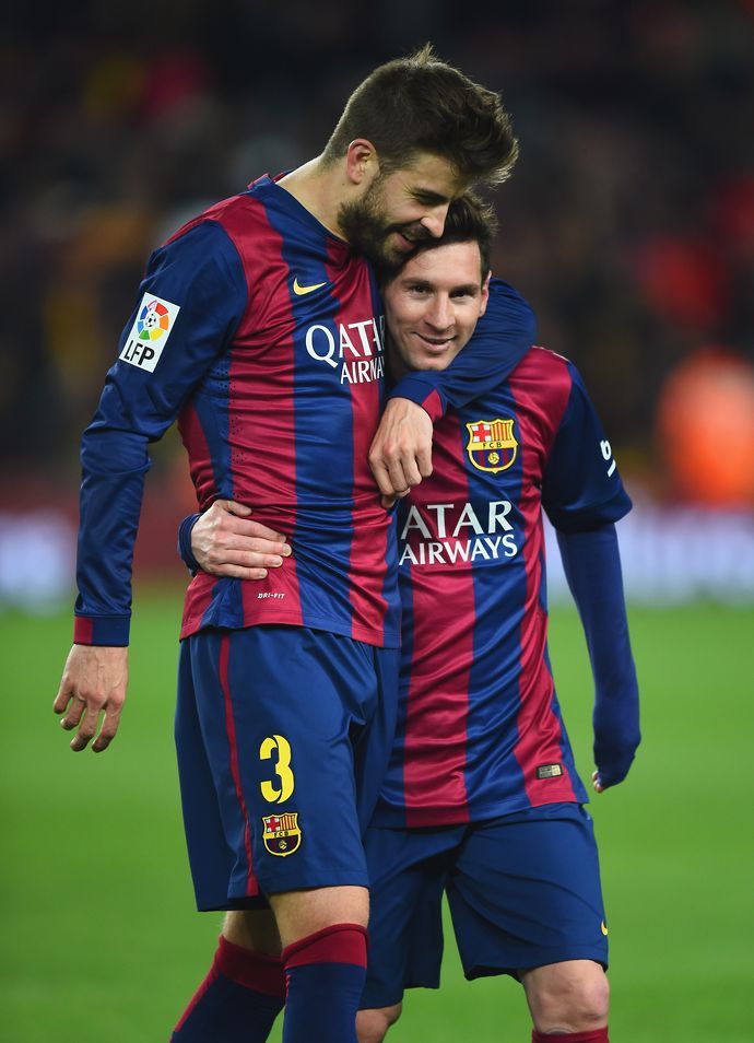 Pique & Messi at Barcelona
