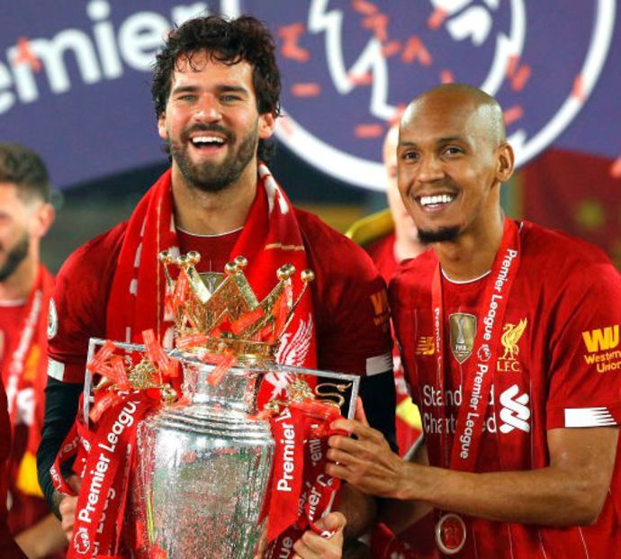 Alisson & Fabinho with Liverpool