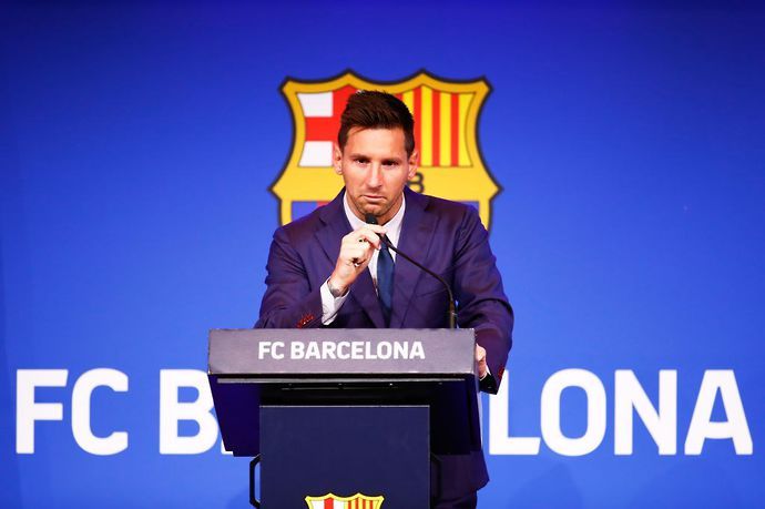 Messi in his final Barcelona press conference