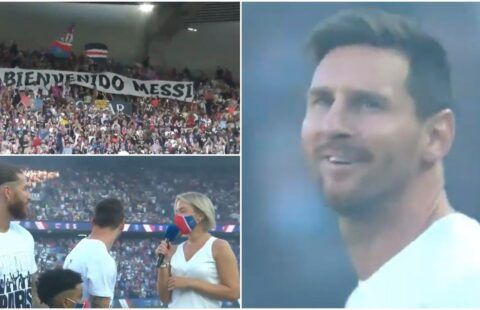Lionel Messi's reception at PSG