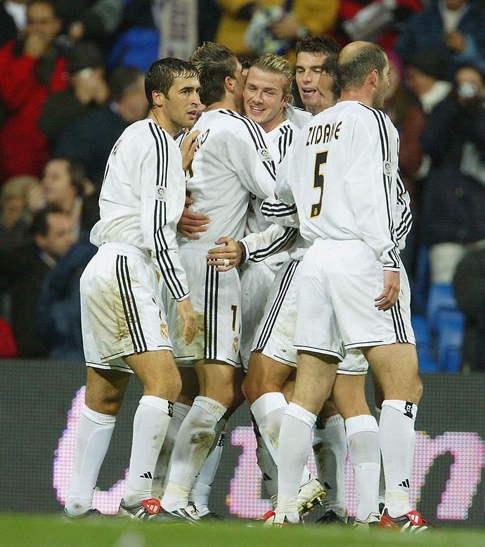 Real Madrid players in action