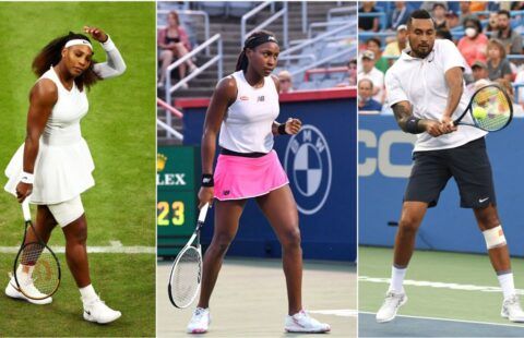 Coco Gauff, Serena Williams and Nick Kyrgios