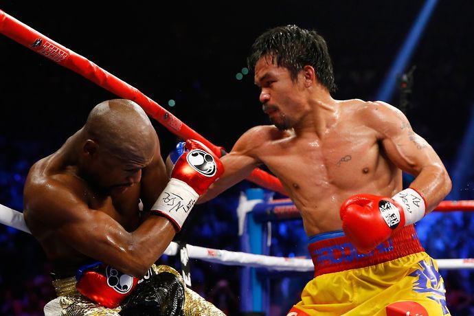 Manny Pacquiao could be set for a rematch with Floyd Mayweather if he can best Yordenis Ugas