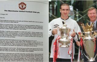 Sir Alex Ferguson sent a letter to Eric Cantona after Manchester United retirement