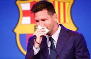 Lionel Messi's tissue he used at his Barcelona farewell press conference is up for sale
