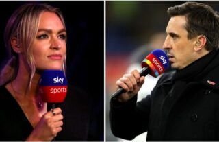 Laura Woods and Gary Neville