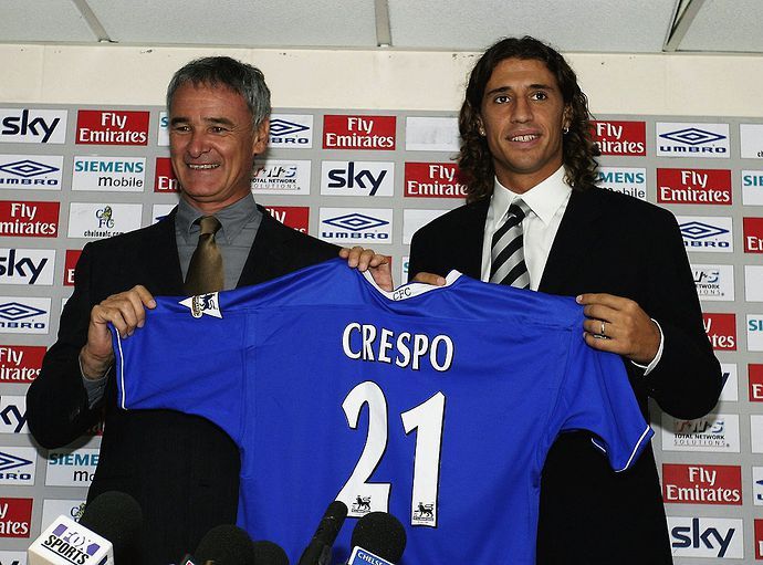 Hernan Crespo in action for Chelsea