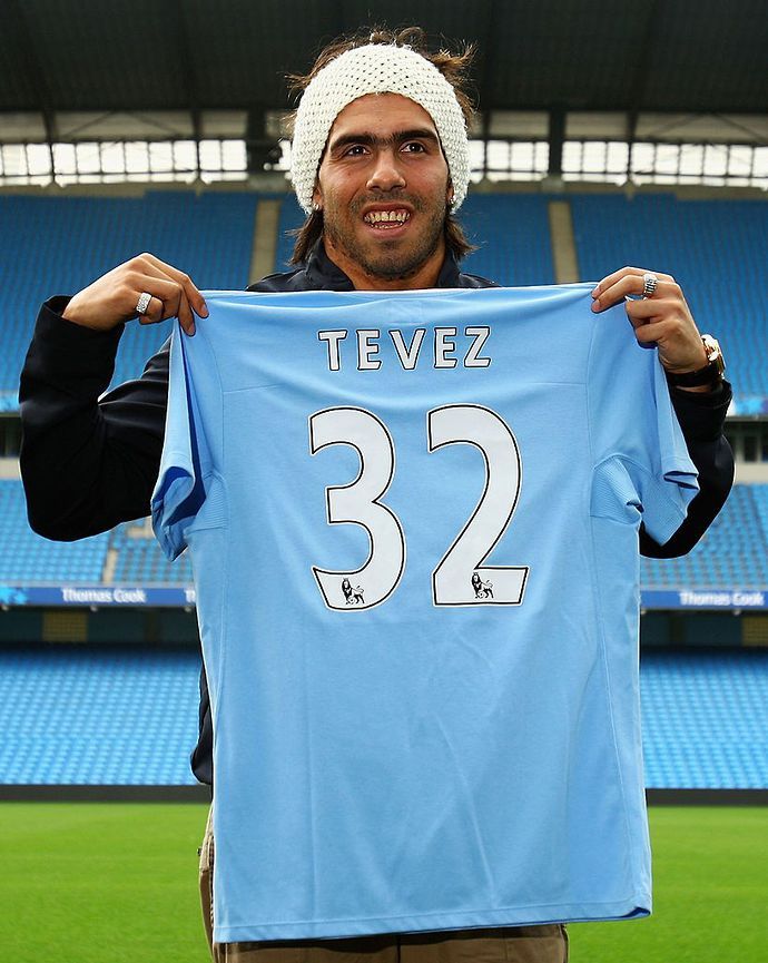 Carlos Tevez signed for Man City in 2009