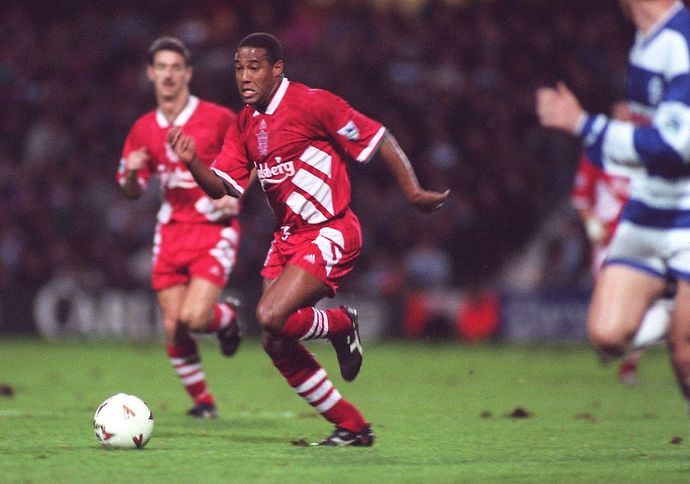 John Barnes in action for Liverpool
