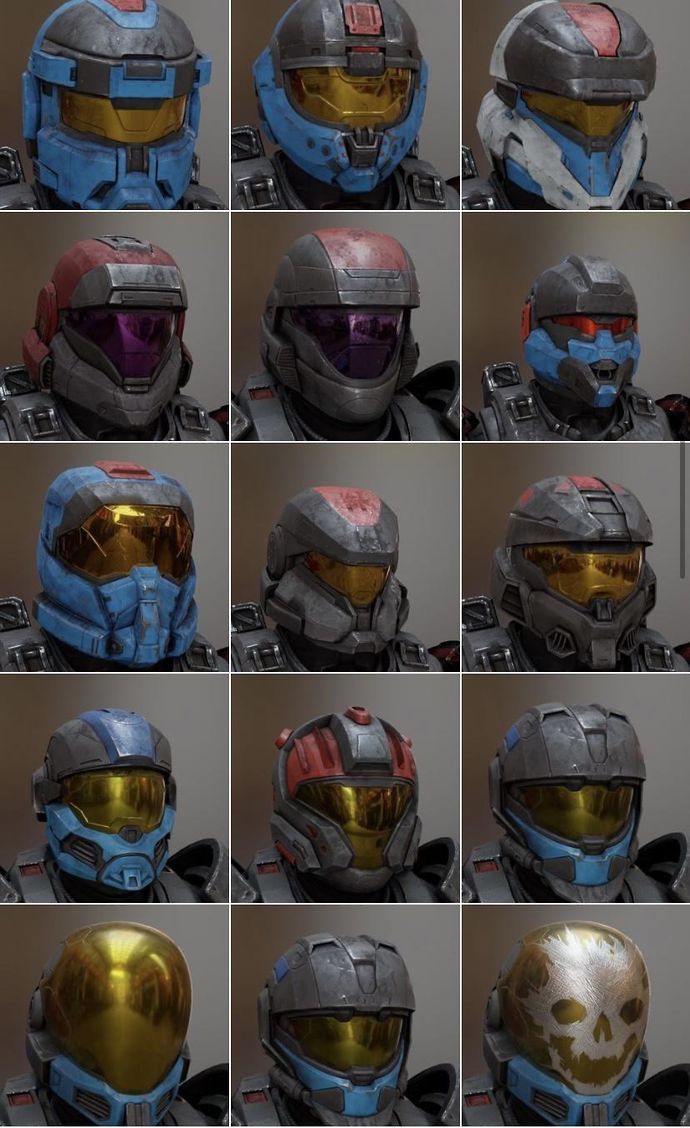A Reddit user leaked the following helmets that are believed to be included in Halo Infinite.