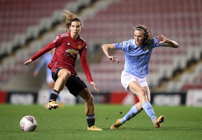 Tobin Heath could play for Manchester United's rival Manchester City