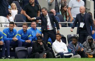 Tottenham director Fabio Paratici in the dugout