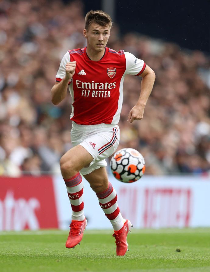Kieran Tierney in action for Arsenal