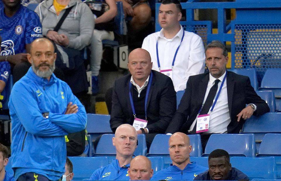 Tottenham director Fabio Paratici with manager Nuno Santo
