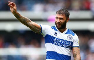 Charlie Austin in action for QPR during their 2-2 draw with Barnsley