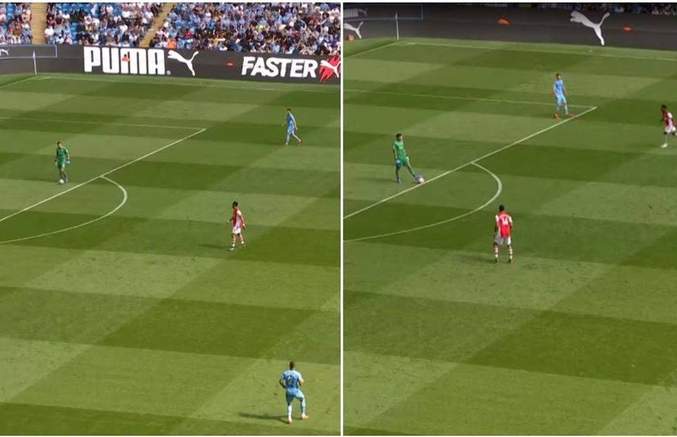 A clip of Arsenal's 'pressing' v Man City is going viral