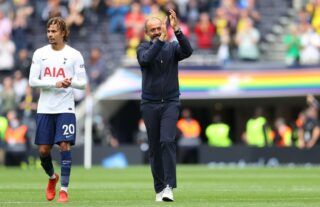 Tottenham Hotspur manager Nuno Espirito Santo applauds the fans