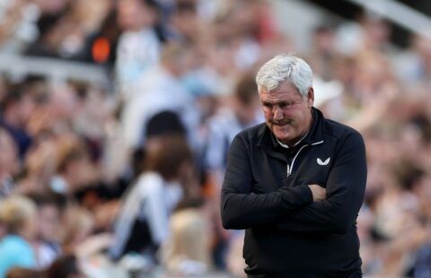 Newcastle manager Steve Bruce looking focused