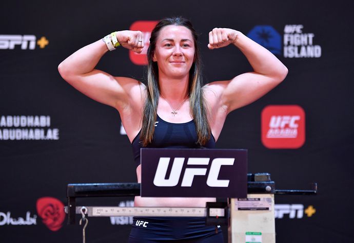 Molly McCann will face Ji Yeon Kim in a flyweight bout at the UFC Apex in Las Vegas on Saturday night.