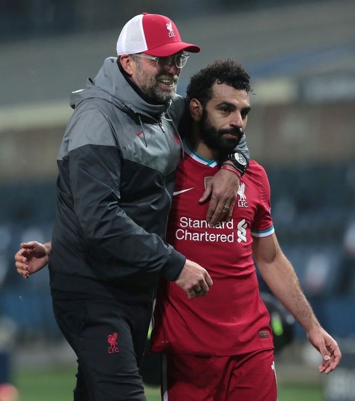 Jurgen Klopp and Mohamed Salah at Liverpool